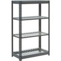 Global Equipment Heavy Duty Shelving 36"W x 12"D x 60"H With 4 Shelves - Wire Deck - Gray 717198